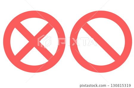 Illustration of prohibition mark 130815319