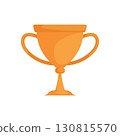 Golden Trophy. A Symbol of Achievement and Recognition in Abstract Form. 130815570
