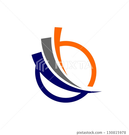 Circle and Swoosh Logo Template Illustration Design. Vector EPS 10. 130815978