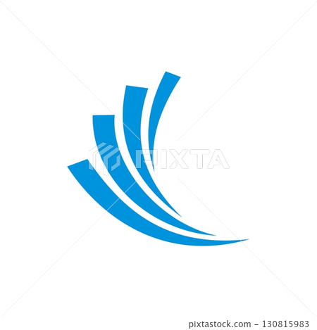 Blue Wave Swoosh Logo Template Illustration Design. Vector EPS 10. Blue Wave Swoosh Logo Template Illustration Design. Vector EPS 10. 130815983