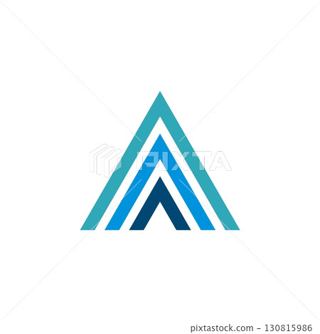 Blue Letter A Arrow Logo Template Illustration Design. Vector EPS 10. 130815986