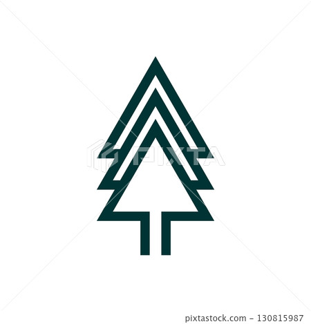 Pine Tree Arrow Logo Template Illustration Design. Vector EPS 10. Pine Tree Arrow Logo Template Illustration Design. Vector EPS 10. 130815987
