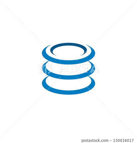 Three Rings Stacked Logo Template Illustration Design. Vector EPS 10. Three Rings Stacked Logo Template Illustration Design. Vector EPS 10. 130816017
