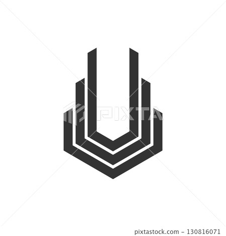 Abstract Shield Line Logo Template Illustration Design. Vector EPS 10. Abstract Shield Line Logo Template Illustration Design. Vector EPS 10. 130816071