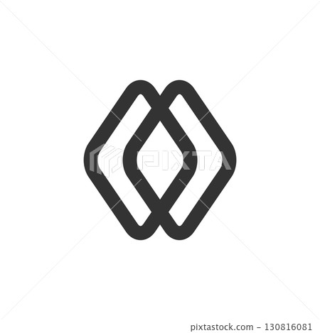 Abstract Line Two Diamond Logo Template Illustration Design. Vector EPS 10. Abstract Line Two Diamond Logo Template Illustration Design. Vector EPS 10. 130816081