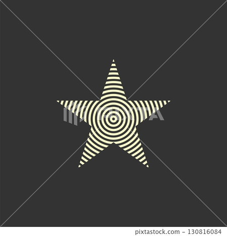 Spiral Lines Star Logo Template Illustration Design. Vector EPS 10. 130816084