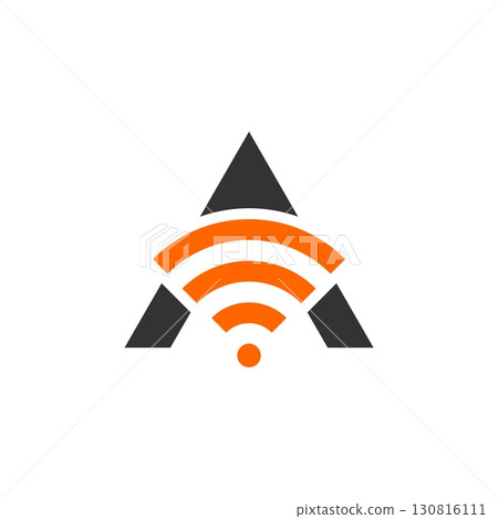 Signal letter A Icon Logo Template Illustration Design. Vector EPS 10. 130816111