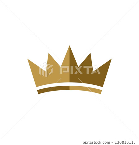 Gold Crown Logo Template Illustration Design. Vector EPS 10. Gold Crown Logo Template Illustration Design. Vector EPS 10. 130816113