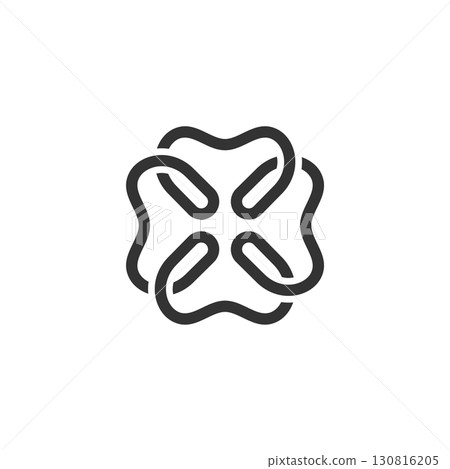 Four Leaf Flower Logo Template Illustration Design. Vector EPS 10. Four Leaf Flower Logo Template Illustration Design. Vector EPS 10. 130816205