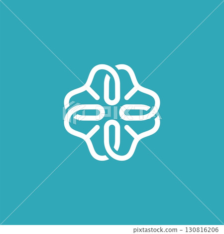 Four Leaf Flower Logo Template Illustration Design. Vector EPS 10. Four Leaf Flower Logo Template Illustration Design. Vector EPS 10. 130816206