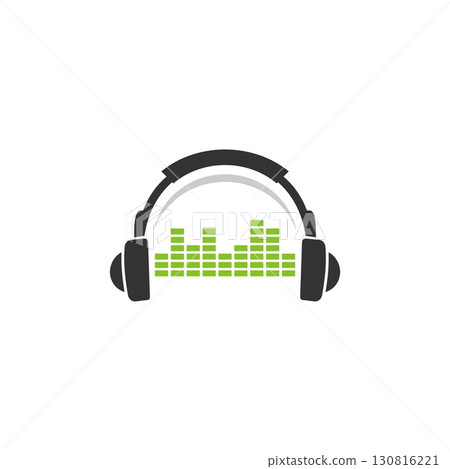 Headphone and Sound Wave icon vector Logo Template Illustration Design. Vector EPS 10. Headphone and Sound Wave icon vector Logo Template Illustration Design. Vector EPS 10. 130816221