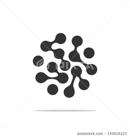 Circle Dot Particle Logo Template Illustration Design. Vector EPS 10. 130816225