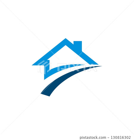 Home with Swoosh Real Estate Logo Template Illustration Design. Vector EPS 10. Home with Swoosh Real Estate Logo Template Illustration Design. Vector EPS 10. 130816302