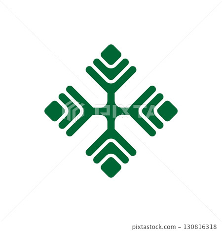 Green Diamond Shape Abstract Pattern Flower Logo Template Illustration Design. Vector EPS 10. Green Diamond Shape Abstract Pattern Flower Logo Template Illustration Design. Vector EPS 10. 130816318