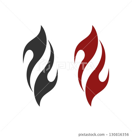 Ornamental Flame Logo Template Illustration Design. Vector EPS 10. 130816356