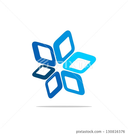 Blue Diamond Star Logo Template Illustration Design. Vector EPS 10. Blue Diamond Star Logo Template Illustration Design. Vector EPS 10. 130816376