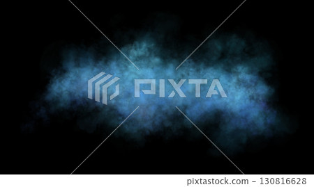 Light blue smoke cloud with soft texture and transparency effect isolated on alpha background for design use 130816628