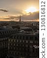 從老字號百貨公司眺望巴黎的黃昏景色 130816812