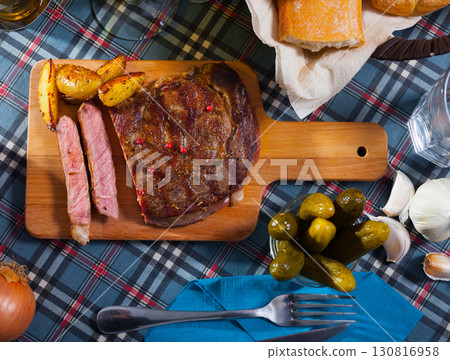 Juicy roasted beef 130816958