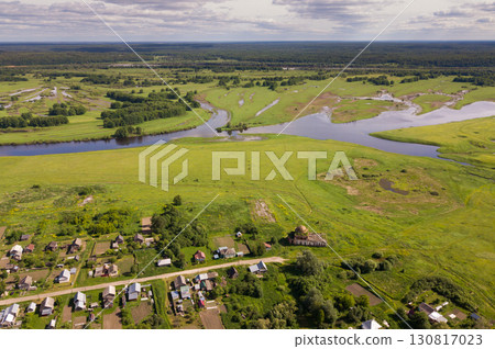 Flood meadows near Oka River Flood meadows near Oka River 130817023