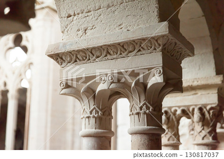 Columns of cloister in Monastery of Santa Maria de Vallbona Columns of cloister in Monastery of Santa Maria de Vallbona 130817037