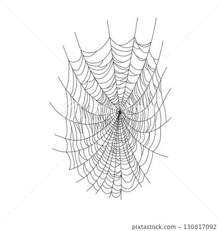 Cobweb variation realistic icon vector. Scary Halloween decoration creating spooky atmosphere. 130817092