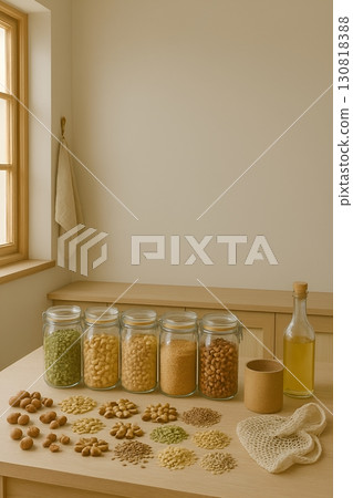 kitchen, beans, interior 130818388