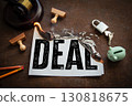 Burning canceled business deal with broken agreement symbolism 130818675