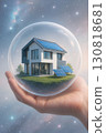 Eco-Friendly Home in a Bubble: A Vision of Sustainable Living (AI Generated) 130818681