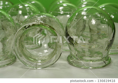 Glass medical cups for medical purposes, rehabilitation, increasing blood flow 130819418