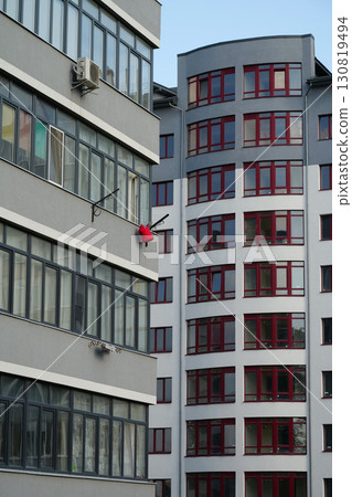New high-rise buildings with balconies 130819494