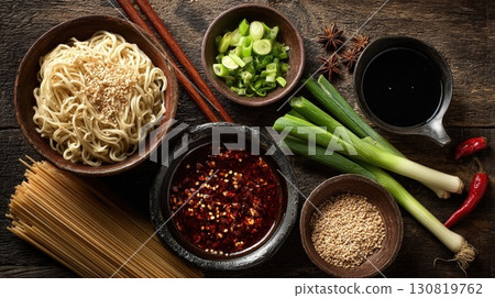 instant noodles in bowl 130819762