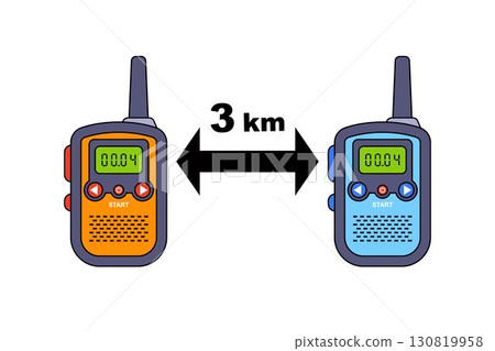 color radios communication distance. color radios communication distance. 130819958
