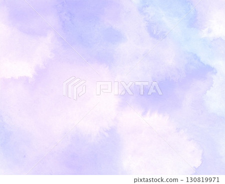 Soft blue and purple watercolor abstract background texture material 130819971