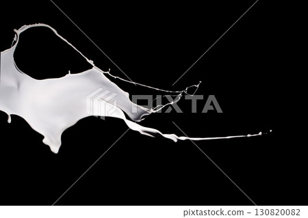 White paint splash isolated on black background. White paint splash isolated on black background. 130820082