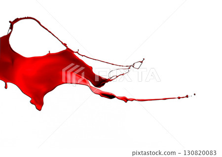 Red paint splash isolated on a white background. Red paint splash isolated on a white background. 130820083