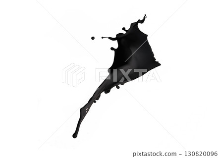 Black paint splash isolated on white background. Black paint splash isolated on white background. 130820096