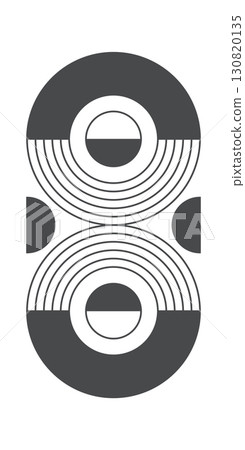 Aesthetic futuristic mid century symbol Aesthetic futuristic mid century symbol 130820135