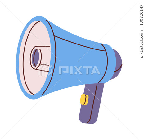 Megaphone hand drawn announcing accessory 130820147