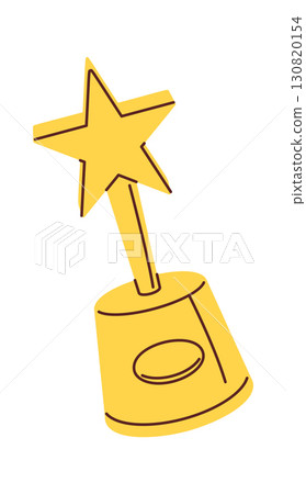 Golden star statuette trophy prize 130820154
