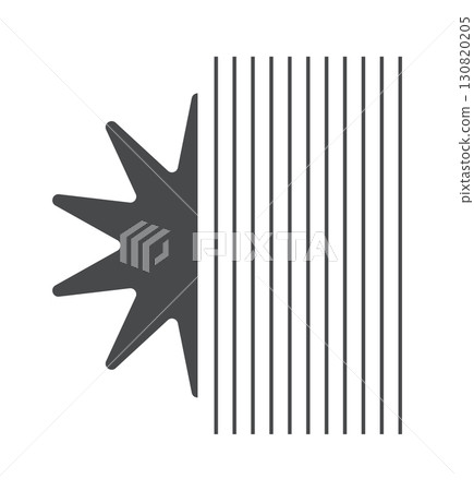 Sun stripes layered form composition 130820205