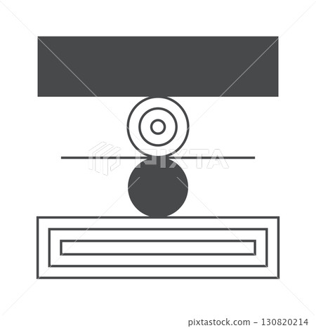 Abstract minimal mid century element Abstract minimal mid century element 130820214