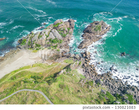 Aerial view of Tanesashi Coast in Aomori Prefecture, Hachinohe City 130821083