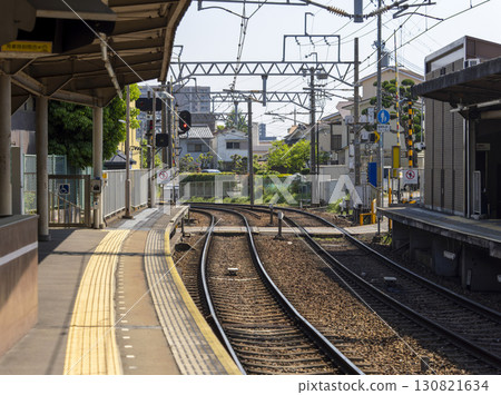 Takiyama Station on the Nose Electric Railway, located on a curve 130821634