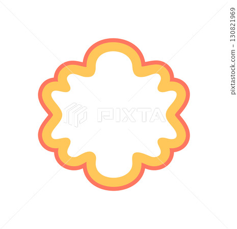 Groovy retro wavy outline bubble frame. Abstract cartoon border with organic shape and playful y2k style. Colorful graphic background for trendy pop creative design. Groovy retro wavy outline bubble frame. Abstract cartoon border with organic shape and playful y2k style. Colorful graphic background for trendy pop creative design. 130821969
