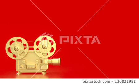 The Gold camera for cinema or entertainment concept 3d Rendering The Gold camera for cinema or entertainment concept 3d Rendering 130821981