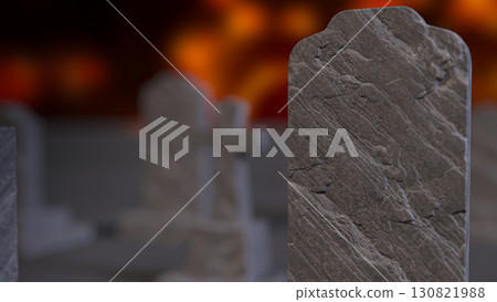 The Grave stone for Halloween concept 3d Rendering. 130821988