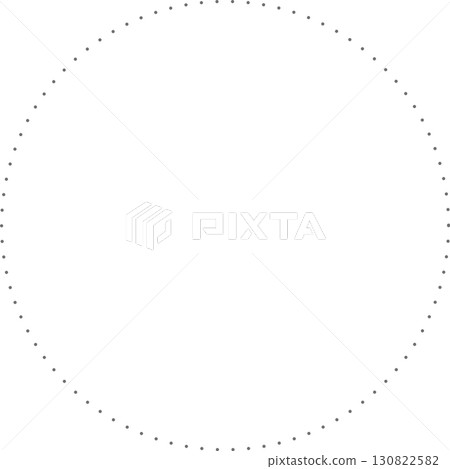 Simple gray circle frame. Made of dotted lines with rounded edges. Wide text space. Simple gray circle frame. Made of dotted lines with rounded edges. Wide text space. 130822582
