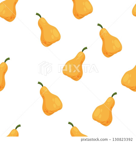 Seamless pattern with yellow pears 130823392