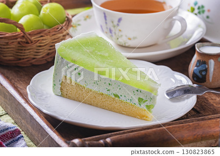 Pickled green mango mousse cake 130823865